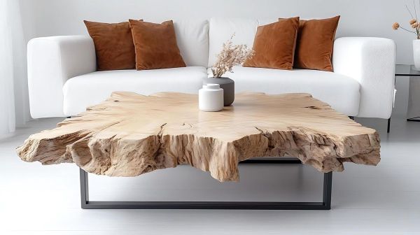 Table basse en bois et métal : élégance et robustesse pour un intérieur industriel